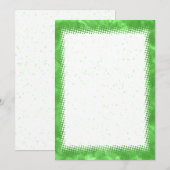 Groene Waterverf Rand Blanco Aangepaste tekst Kaart (Voorkant / Achterkant)