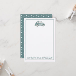 Groene Waterverf  Retro Buggy Bug Auto