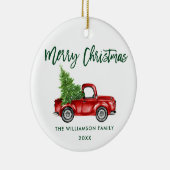 Groene Waterverf  rood voetstuk penseel Keramisch Ornament (Rechts)