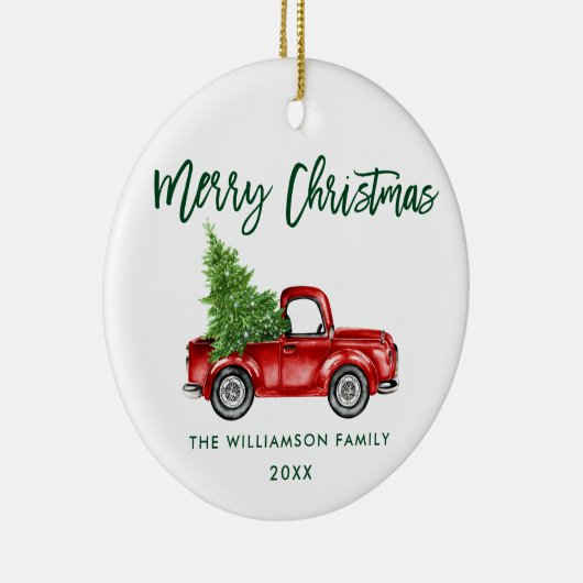 Groene Waterverf  rood voetstuk penseel Keramisch Ornament (Rechts)