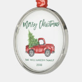 Groene Waterverf rood voetstuk penseel Metalen Ornament (Links)