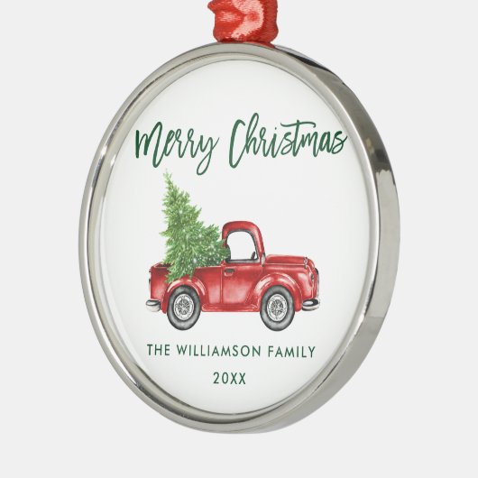 Groene Waterverf  rood voetstuk penseel Metalen Ornament (Links)