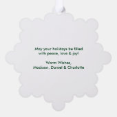 Groene Waterverf  rood voetstuk penseel Ornament Kaart (Achterkant)