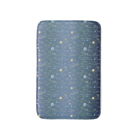 Groene Waterverf Rustieke Botanische Bloembloem Badmat (Voorkant Verticaal)