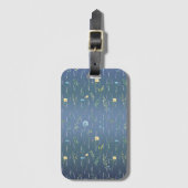 Groene Waterverf Rustieke Botanische Bloembloem Bagagelabel (Voorkant (verticaal))