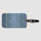 Groene Waterverf Rustieke Botanische Bloembloem Bagagelabel (Voorkant (horizontaal))