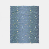 Groene Waterverf Rustieke Botanische Bloembloem Fleece Deken (Voorkant)