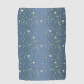 Groene Waterverf Rustieke Botanische Bloembloem Golfhanddoek (Voorkant)