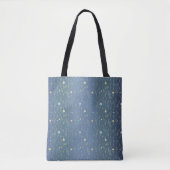 Groene Waterverf Rustieke Botanische Bloembloem Tote Bag (Voorkant)