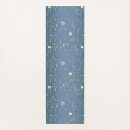 Groene Waterverf Rustieke Botanische Bloembloem Yogamat