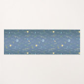 Groene Waterverf Rustieke Botanische Bloembloem Yogamat (Voorkant (horizontaal))