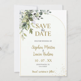 Groene Waterverf Save The Date Uitnodiging