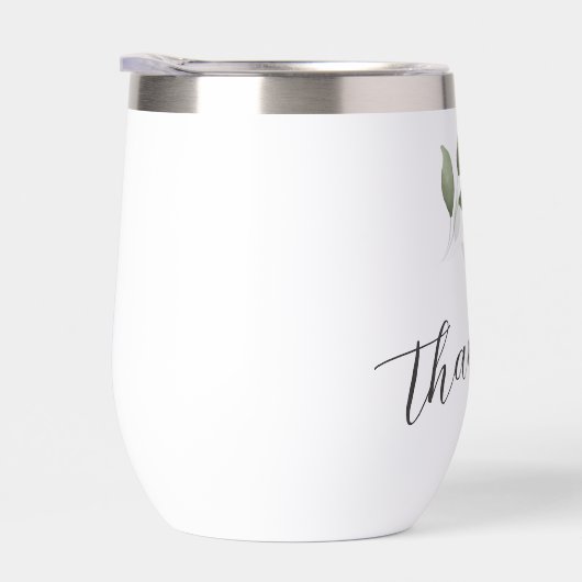 Groene Waterverf Script Dank u bruiloft (Rechts)