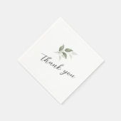 Groene Waterverf Script Dank u bruiloft servetten (Hoek)
