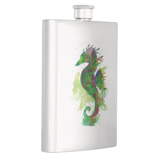 Groene Waterverf Seahorse Flacon (Rechts)