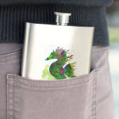 Groene Waterverf Seahorse Flacon (Voorbeeld)