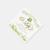 Groene Waterverf Shamrock Baby shower Servet (Hoek)