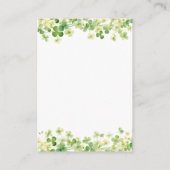 Groene Waterverf Shamrock Boeken voor Baby Informatiekaartje (Achterkant)