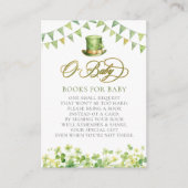 Groene Waterverf Shamrock Boeken voor Baby Informatiekaartje (Voorkant)