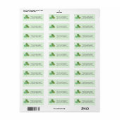Groene Waterverf Shamrock retouradres Etiket (Full Sheet)