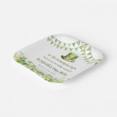 Groene Waterverf Shamrock St Patrick's Day Party Papieren Bordje (Gebogen)