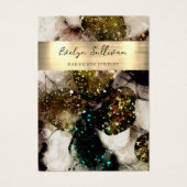 Groene waterverf sieraden display kaart (Voorkant)