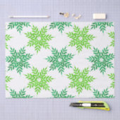 Groene Waterverf Snowflake Patroon Tissuepapier (Craft)