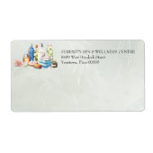 Groene Waterverf Spa en Wellness Verzending Etiket (Voorkant)