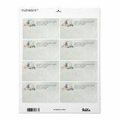 Groene Waterverf Spa en Wellness Verzending Etiket (Full Sheet)