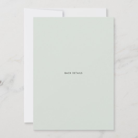 Groene Waterverf Spring Woodland Bridal Brunch Kaart (Achterkant)