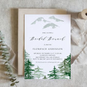 Groene Waterverf Spring Woodland Bridal Brunch Kaart