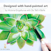 Groene Waterverf Succulent Vrijgezellenfeest Kaart