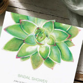 Groene Waterverf Succulent Vrijgezellenfeest Kaart