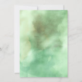 Groene Waterverf Succulenten Baby Shower Kaart (Achterkant)