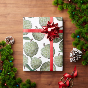 Groene Waterverf suikerappels met handschrift Cadeaupapier