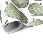 Groene Waterverf suikerappels met handschrift Cadeaupapier (Rol Hoek)