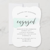Groene Waterverf Swatch Wedding Engagement Party Kaart (Voorkant)