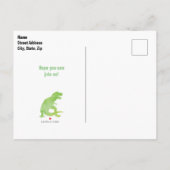 Groene Waterverf T-Rex Dinosaur Birthday Party Uitnodiging Briefkaart (Achterkant)