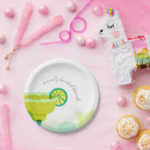 Groene Waterverf Tacos & Tequila Bruidsmeisjesfees Papieren Bordje (Feest)