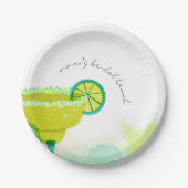 Groene Waterverf Tacos & Tequila Bruidsmeisjesfees Papieren Bordje (Voorkant)