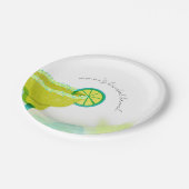 Groene Waterverf Tacos & Tequila Bruidsmeisjesfees Papieren Bordje (Gekanteld)