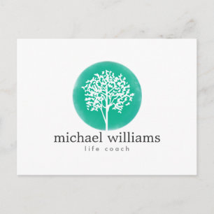 Groene Waterverf Tree Briefkaart