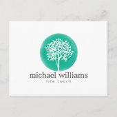 Groene Waterverf Tree Briefkaart (Voorkant)