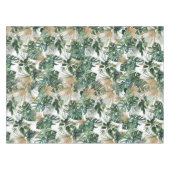 Groene Waterverf Tropical Leaves Pattern Tafelkleed (Voorkant (Horizontaal))