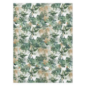 Groene Waterverf Tropical Leaves Pattern Tafelkleed (Voorkant)