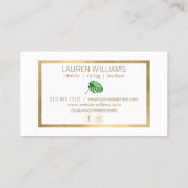 Groene Waterverf Tropisch Monstera Patroon Visitekaartje (Achterkant)