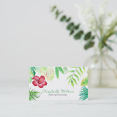 Groene waterverf tropisch oerwoud visitekaartje (Staand voorkant)