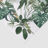 Groene Waterverf Tropische bladeren Sierkussen Tis Tissuepapier (Detail)