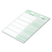 Groene Waterverf van de Lijst van maaltijden Plann Notitieblok (Schuin)