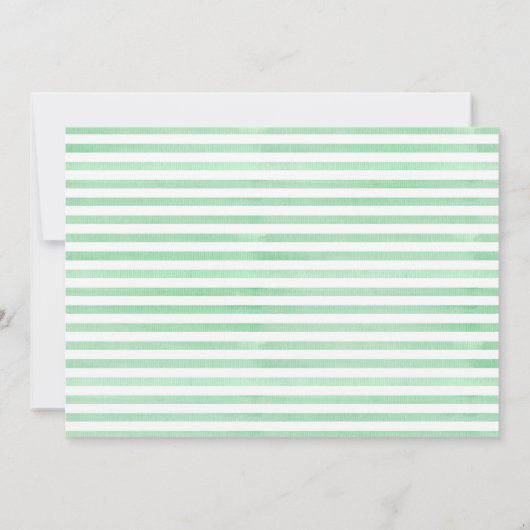 Groene Waterverf verlaat bruidsdouchevraag Kaart (Achterkant)